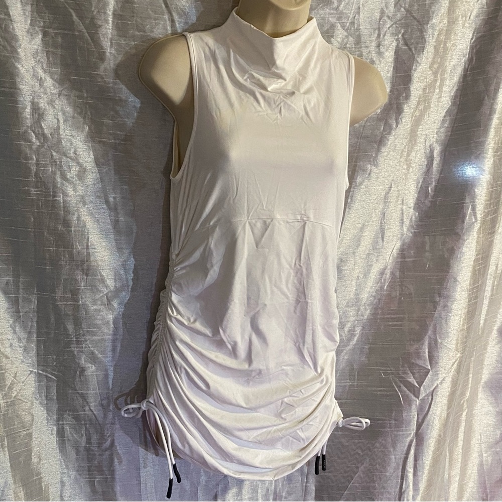 MICHI dress SZ S, GUC, ruched sides, stretch mini, lined at bust. Lightw…
